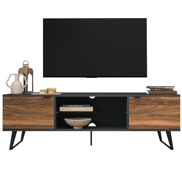 Atelier Mobili Mid Century TV Stand - Farmhouse Entertainment Center | 4 Colors | For 75 Inch TVs