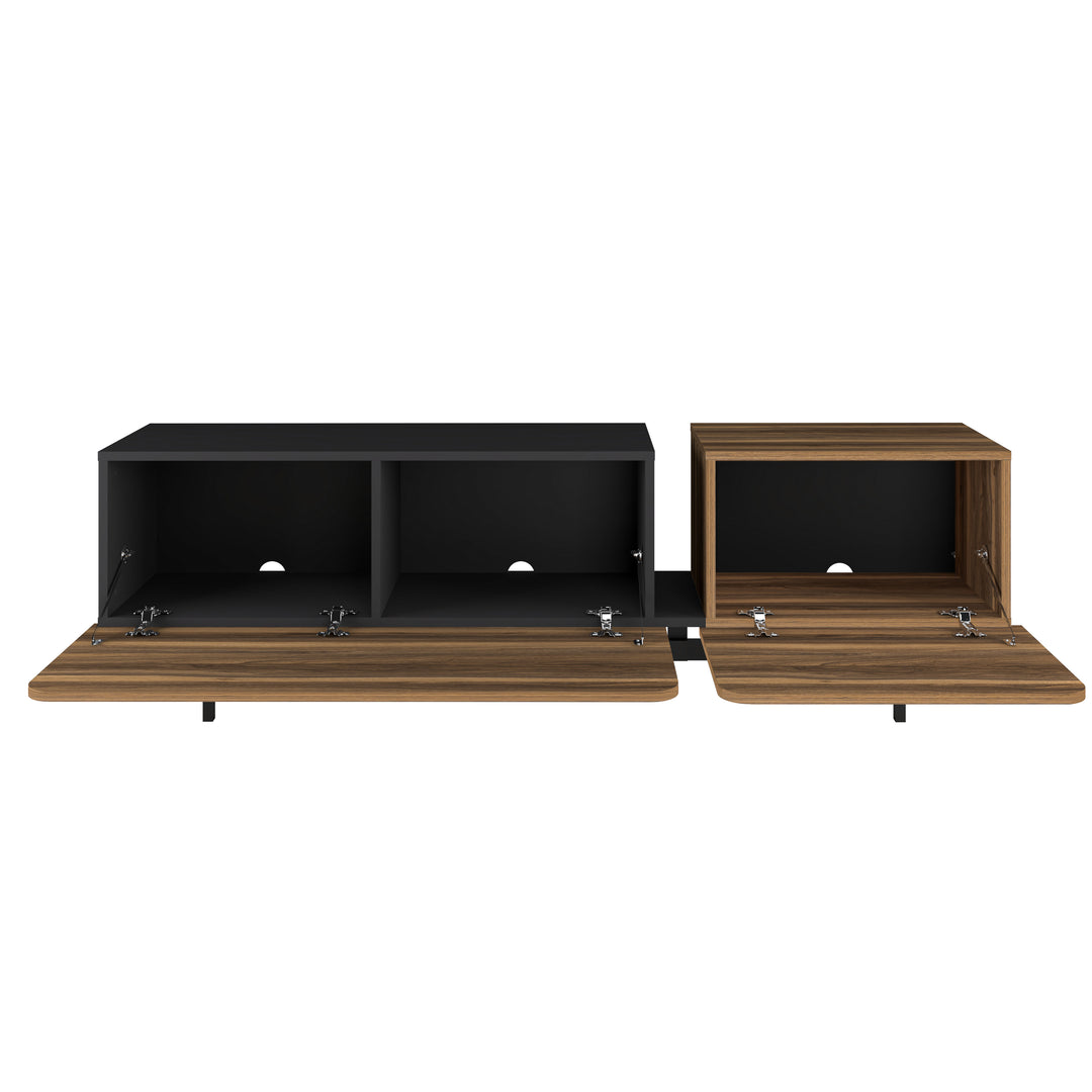 Walnut TV Stand Cable Management Detail by Atelier Mobili