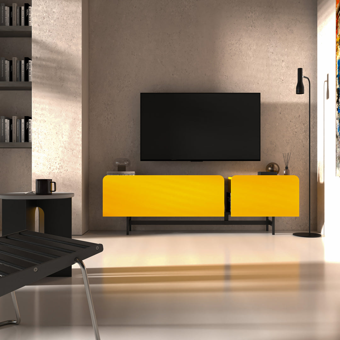 Vibrant Yellow Atelier Mobili TV Stand for Contemporary Spaces