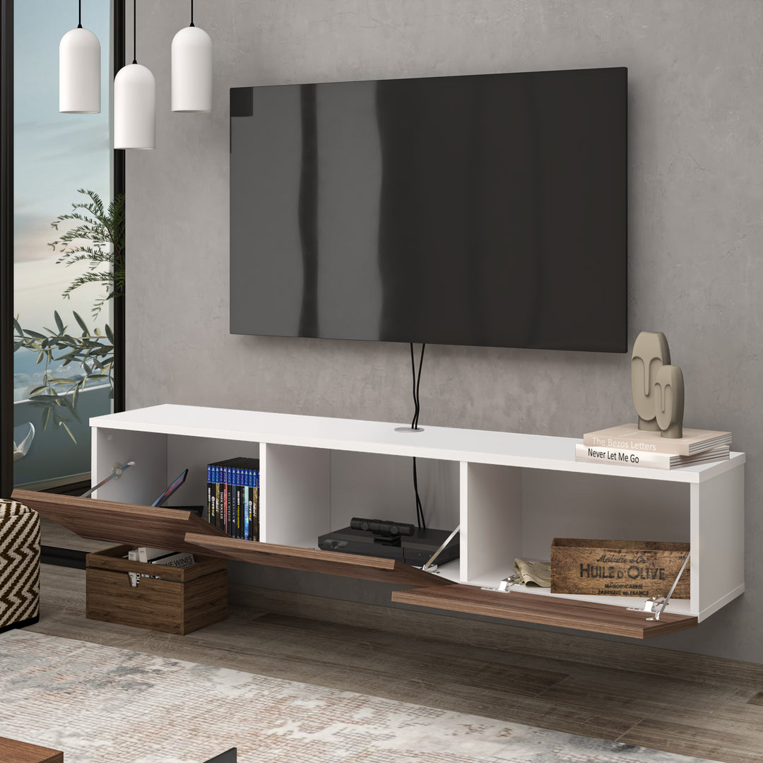 Atelier Mobili Modern Floating TV Stand and Entertainment Center for 55-80 inch TVs