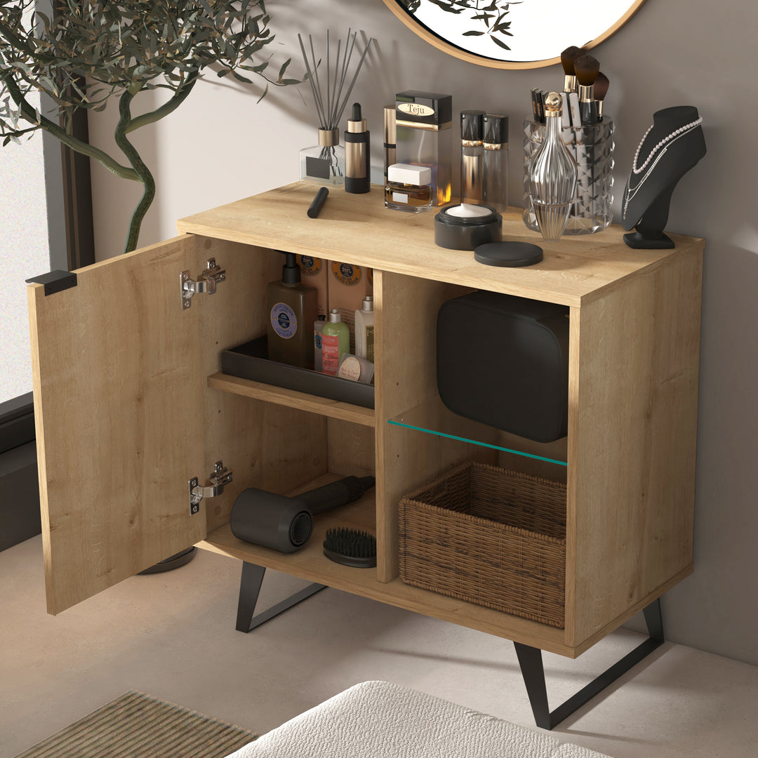 Vektor 31.5 Inch Accent Cabinet & Sideboard with Adjustable Glass Shelf