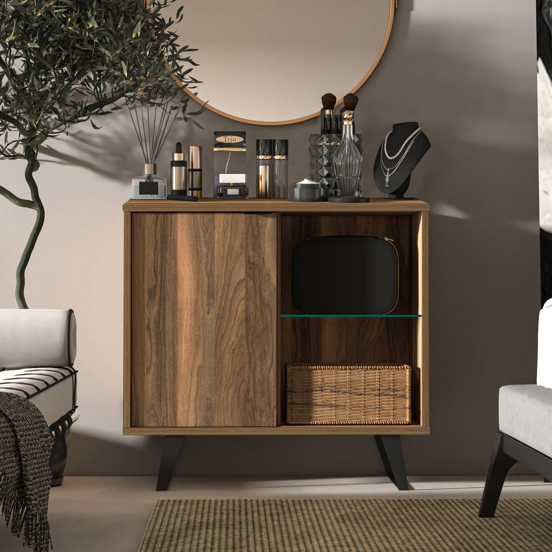 Vektor 31.5 Inch Accent Cabinet & Sideboard with Adjustable Glass Shelf