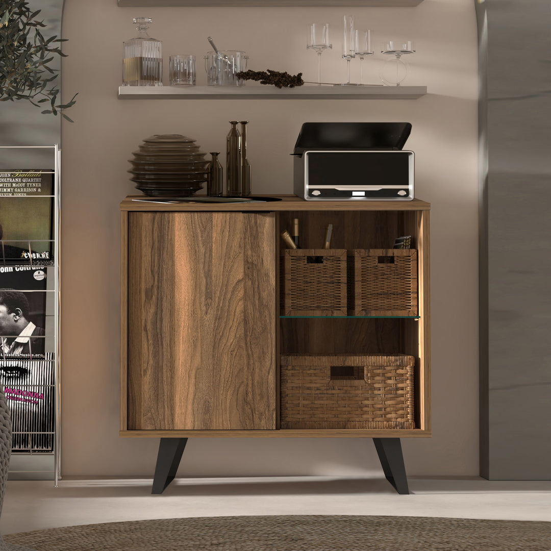 Vektor 31.5 Inch Accent Cabinet & Sideboard with Adjustable Glass Shelf