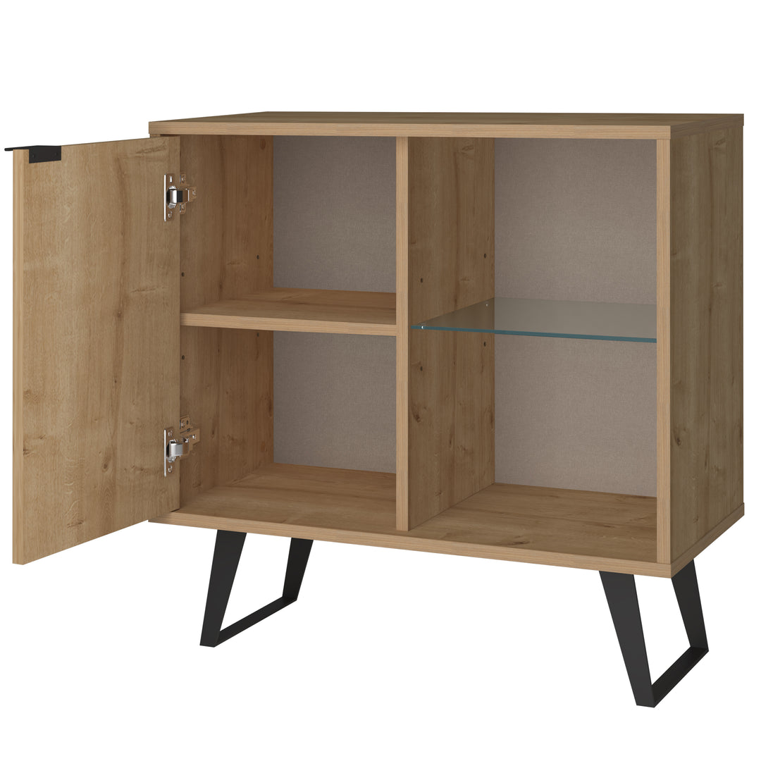 Vektor 31.5 Inch Accent Cabinet & Sideboard with Adjustable Glass Shelf