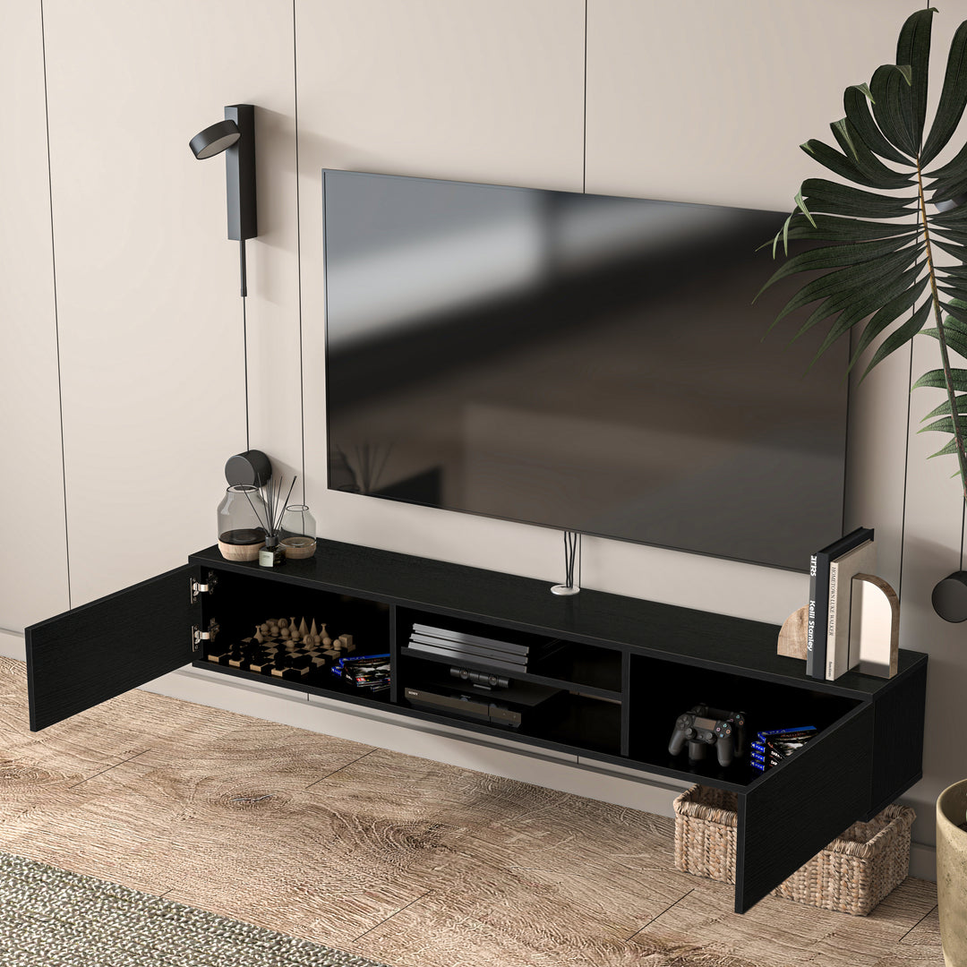 Atelier Mobili Floating TV Stand – Wall Mounted Entertainment Center for 75 Inch TVs, Modern Design, Media Console for Living Rooms