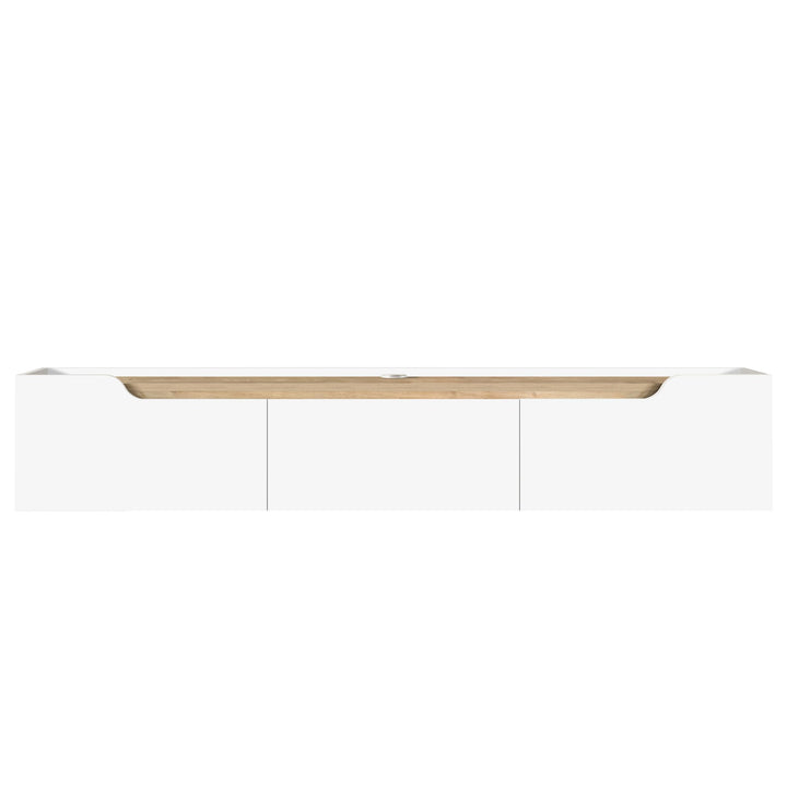 Newa White Oak floating TV cabinet – door and finish detail