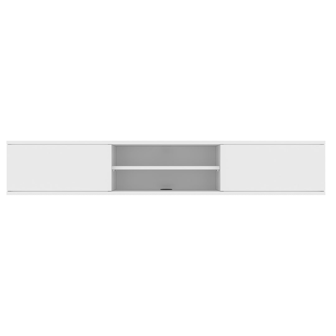 Doris White floating TV stand – Japandi interior styled