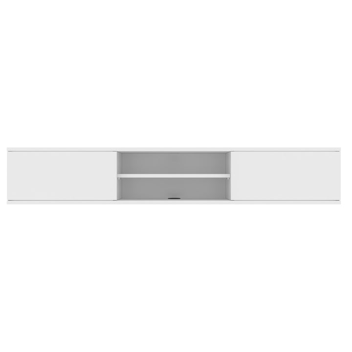 Doris White floating TV stand – Japandi interior styled