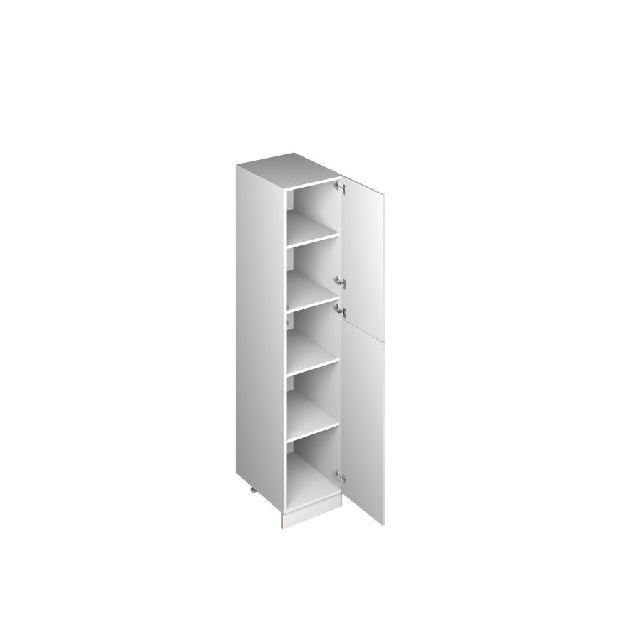 18" Pantry Cabinet 2-Door 84"H European Frameless Tall Cabinet Pure White – Atelier Mobili