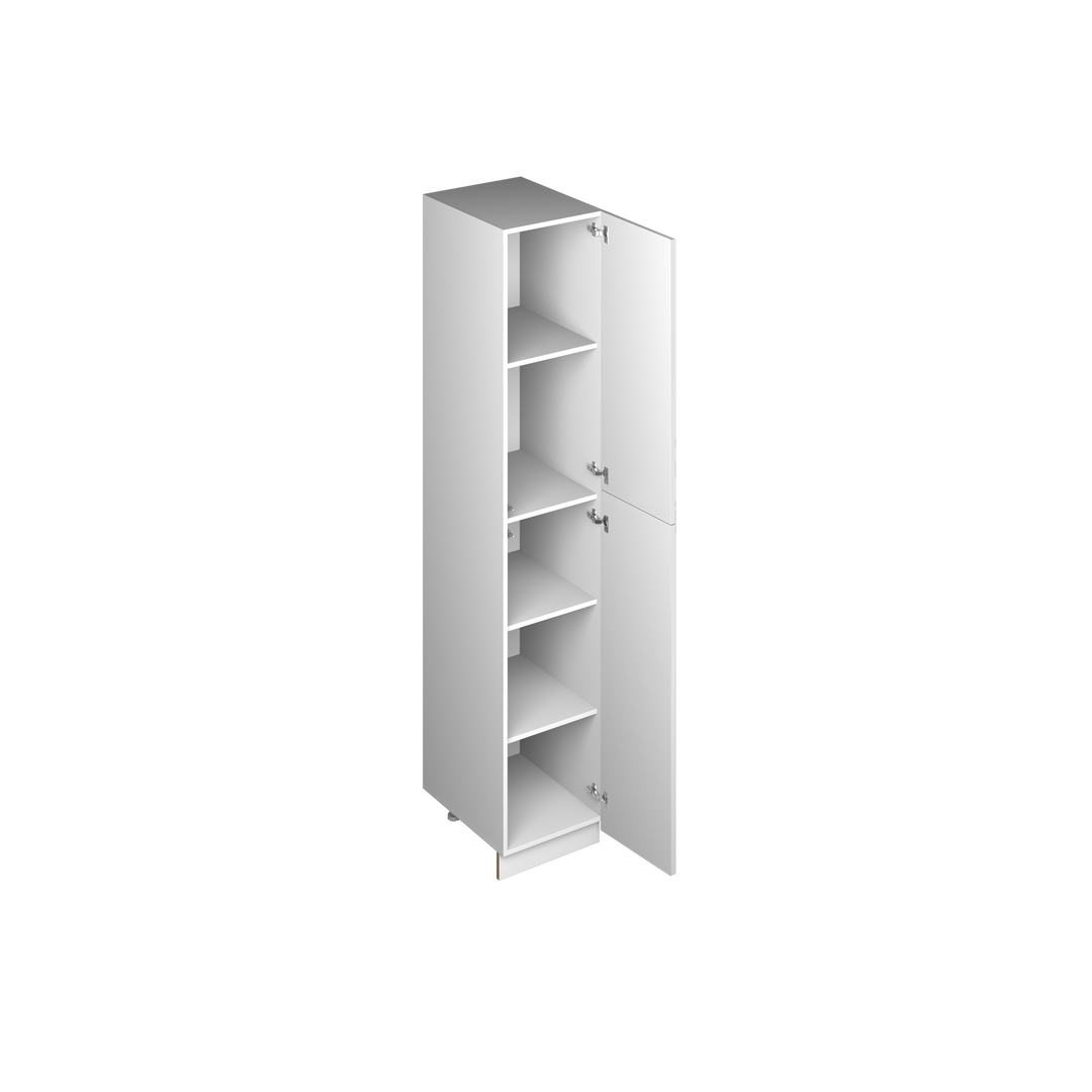 18" Pantry Cabinet 2-Door 96"H European Frameless Tall Cabinet Pure White – Atelier Mobili