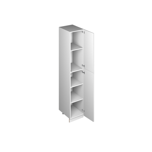 18" Pantry Cabinet 2-Door 96"H European Frameless Tall Cabinet Pure White – Atelier Mobili