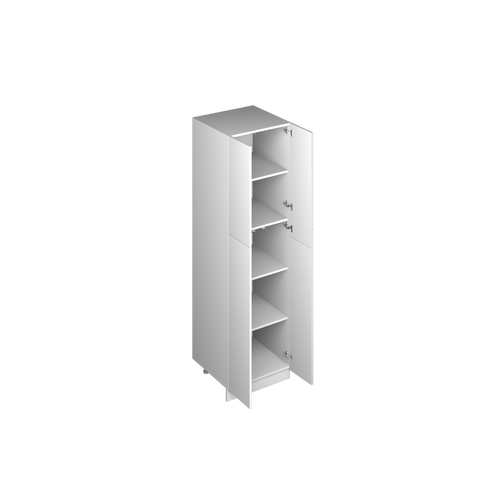 24" Pantry Cabinet 4-Door 84"H European Frameless Tall Cabinet Pure White – Atelier Mobili