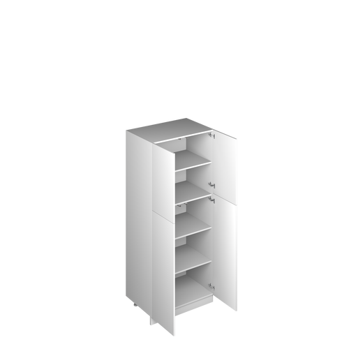 30" Pantry Cabinet 4-Door 84"H European Frameless Tall Cabinet Pure White – Atelier Mobili