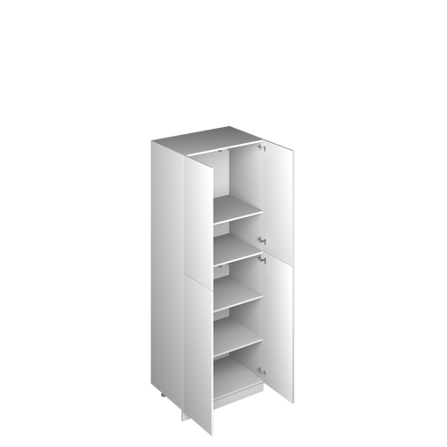 30" Pantry Cabinet 4-Door 96"H European Frameless Tall Cabinet Pure White – Atelier Mobili