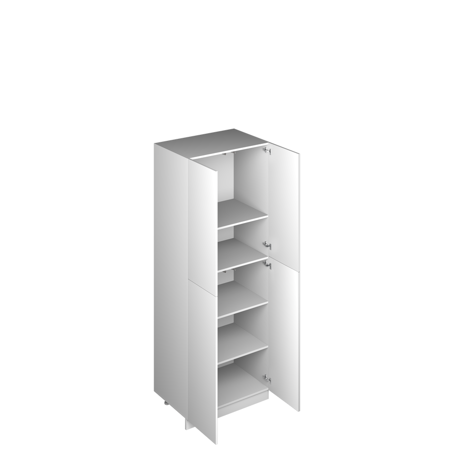 30" Pantry Cabinet 4-Door 96"H European Frameless Tall Cabinet Pure White – Atelier Mobili
