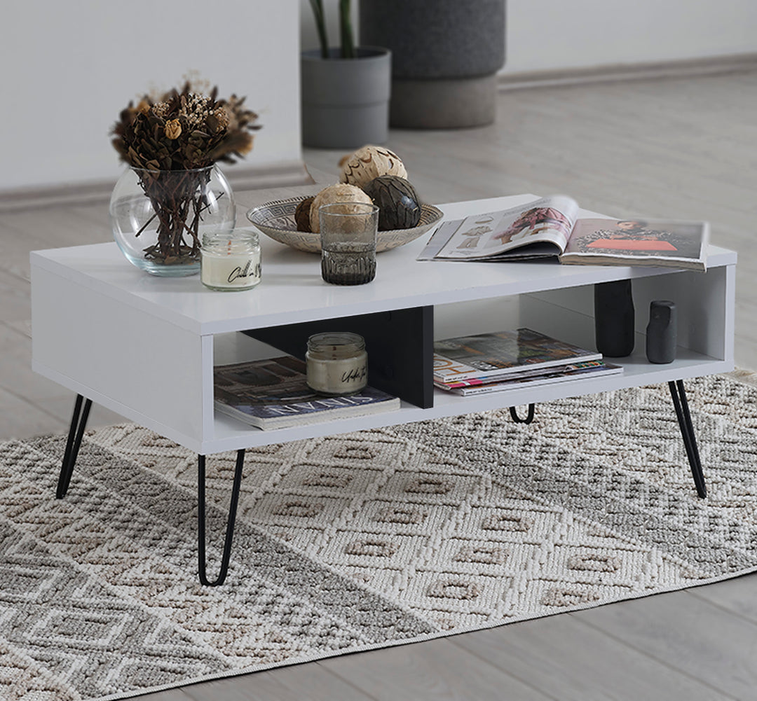 The Vegan Coffee Table - Interchangeable Anthracite Dividers for Your Unique Style