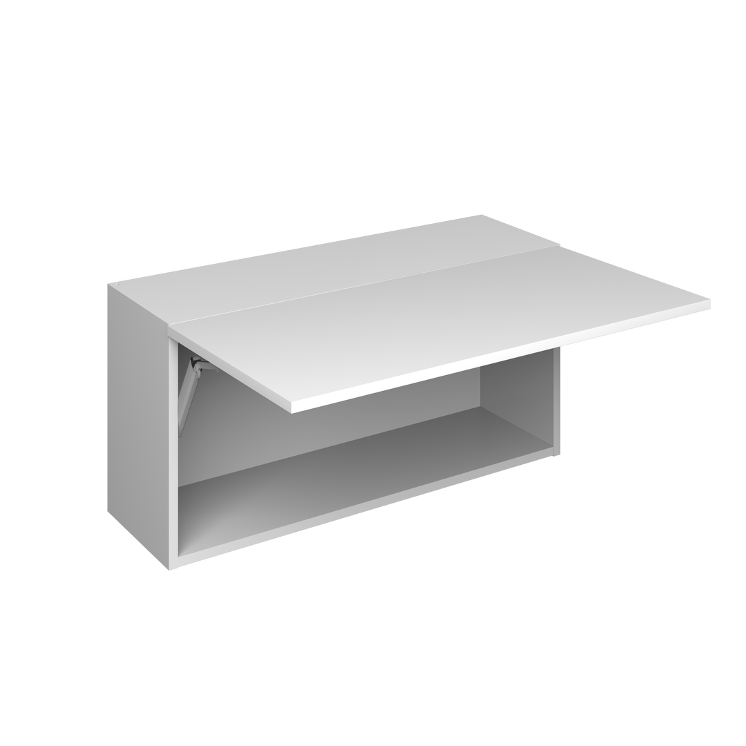 30" Single Lift Wall Cabinet 12"H European Frameless Wall Cabinet Pure White – Atelier Mobili