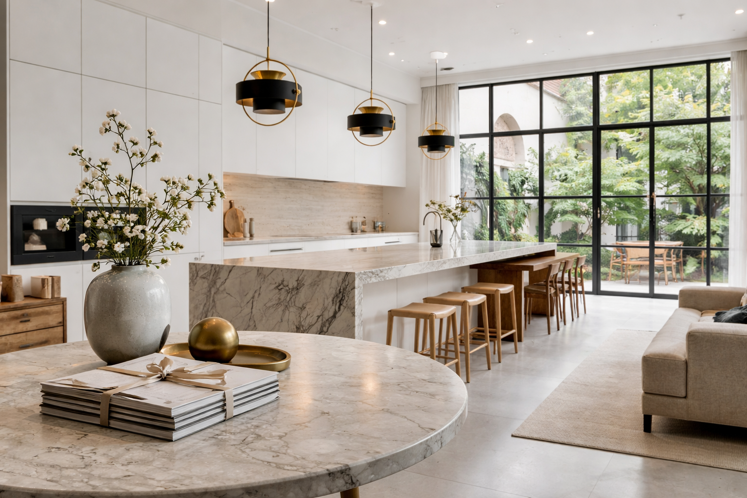 European frameless kitchen cabinets with premium Blum hardware