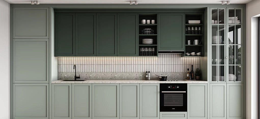 Forest Green Kitchen Cabinets