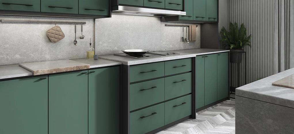 Forest Green Kitchen Cabinets